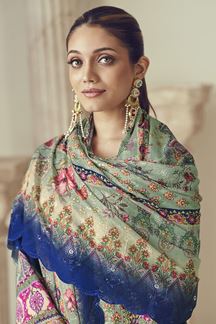 Picture of  Spectacular Designer Straight Cut Suit for Festivals, Sangeet, and Parties (Unstitched suit)
