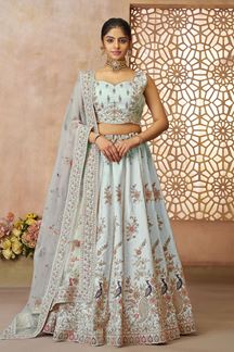 Picture of Delightful Designer Bridal Lehenga Choli for Engagement, Reception, and Sangeet