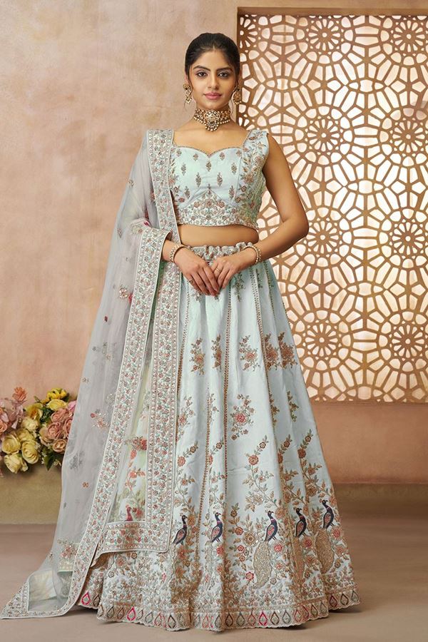 Picture of Delightful Designer Bridal Lehenga Choli for Engagement, Reception, and Sangeet