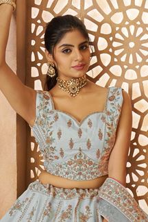 Picture of Delightful Designer Bridal Lehenga Choli for Engagement, Reception, and Sangeet