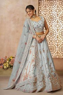 Picture of Delightful Designer Bridal Lehenga Choli for Engagement, Reception, and Sangeet