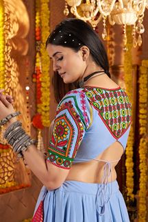 Picture of Attractive Viscose Cotton Designer Navratri Lehenga Choli for Garba Dance and Festival Celebrations