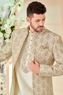 Picture of Impressive Designer Men’s Indo-Western Sherwani for Engagement, Reception, and Sangeet