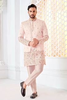Picture of Captivating Designer Men’s Indo-Western Sherwani for Engagement, Reception, and Sangeet