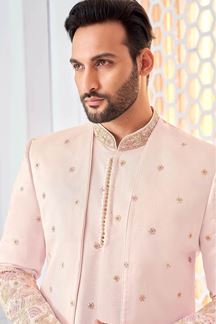 Picture of Captivating Designer Men’s Indo-Western Sherwani for Engagement, Reception, and Sangeet