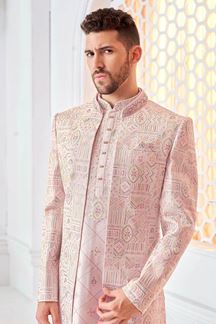 Picture of Elegant Designer Men’s Indo-Western Sherwani for Engagement, Reception, and Sangeet