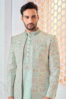 Picture of Fancy Designer Men’s Indo-Western Sets for Engagement, Reception, and Sangeet