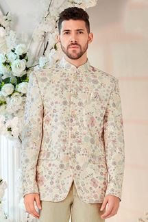 Picture of Attractive Designer Men’s Bandhgala for Engagement, Reception, and Sangeet