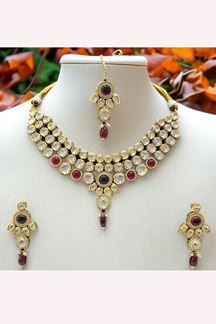 Picture of  Flawless Designer Necklace Set for Wedding, Reception, and Sangeet