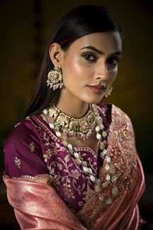 Picture of  Bollywood Silk Designer Saree for Wedding and Reception