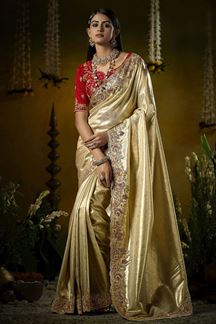 Picture of  Royal Silk Designer Saree for Wedding and Reception