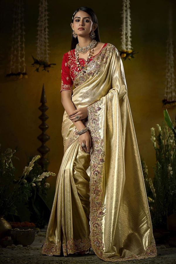 Picture of  Royal Silk Designer Saree for Wedding and Reception