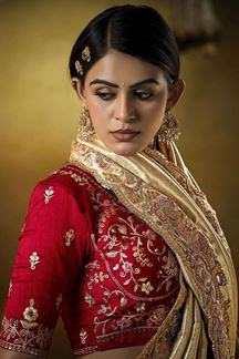 Picture of  Royal Silk Designer Saree for Wedding and Reception