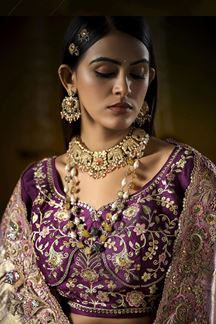 Picture of  Flamboyant Silk Designer Saree for Wedding and Reception