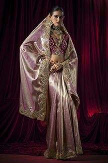 Picture of  Exquisite Silk Designer Saree for Wedding and Reception