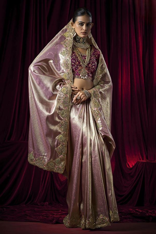 Picture of  Exquisite Silk Designer Saree for Wedding and Reception