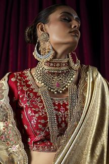 Picture of  Attractive Silk Designer Saree for Wedding and Reception