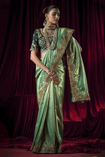 Picture of  Beautiful Silk Designer Saree for Wedding and Reception