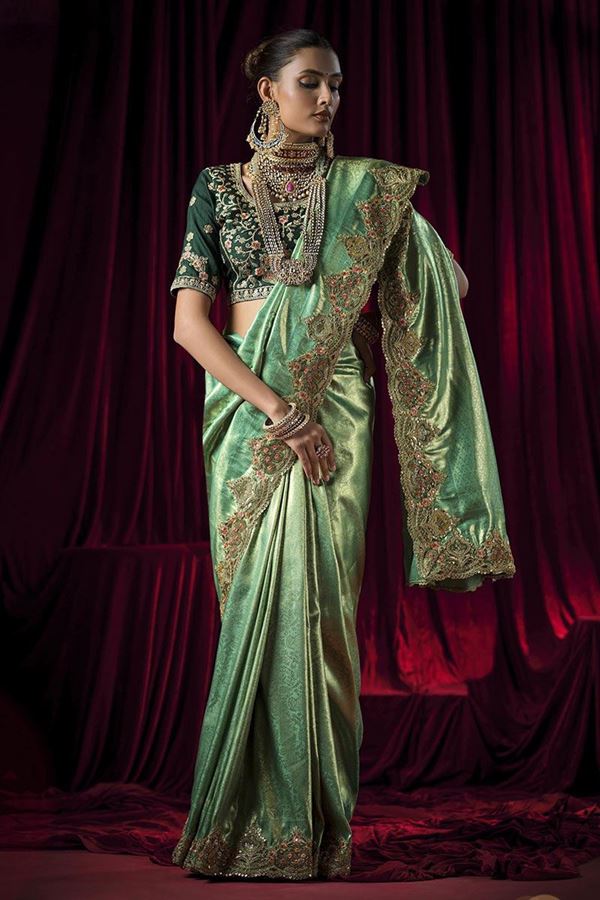 Picture of  Beautiful Silk Designer Saree for Wedding and Reception