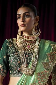 Picture of  Beautiful Silk Designer Saree for Wedding and Reception