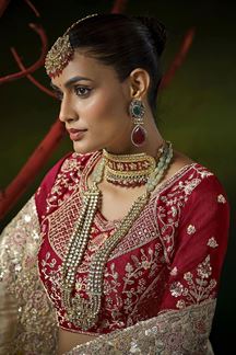 Picture of  Smashing Silk Designer Saree for Wedding and Reception