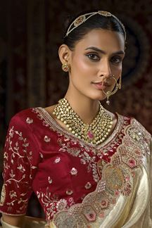 Picture of  Aesthetic Silk Designer Saree for Wedding and Reception