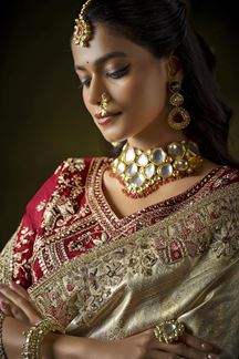Picture of  Trendy Silk Designer Saree for Wedding and Reception