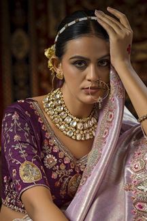 Picture of  Royal Silk Designer Saree for Wedding and Reception