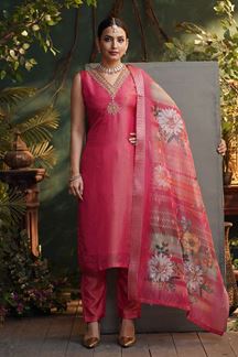 Picture of Alluring Designer Straight Cut Suit for Festivals, Sangeet, and Parties