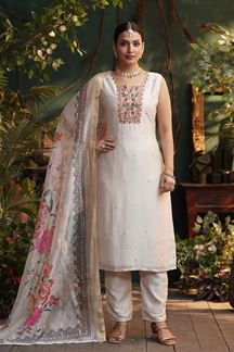 Picture of Mesmerizing Designer Straight Cut Suit for Festivals, Sangeet, and Parties