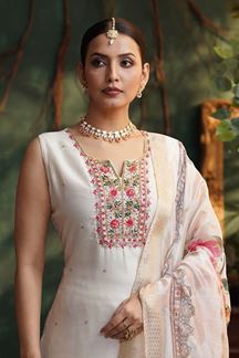 Picture of Mesmerizing Designer Straight Cut Suit for Festivals, Sangeet, and Parties
