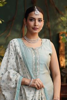Picture of Royal Designer Straight Cut Suit for Festivals, Sangeet, and Parties
