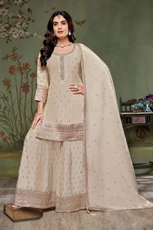 Picture of  Glorious Designer Palazzo Suit for Engagement, Reception, and Sangeet
