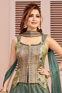 Picture of  Divine Designer Palazzo Suit for Engagement, Reception, and Mehendi