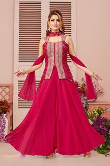 Picture of  Appealing Designer Palazzo Suit for Reception, Sangeet, and Parties