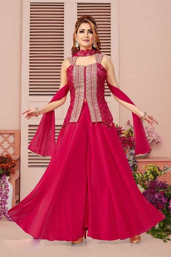 Picture of  Appealing Designer Palazzo Suit for Reception, Sangeet, and Parties