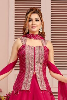 Picture of  Appealing Designer Palazzo Suit for Reception, Sangeet, and Parties