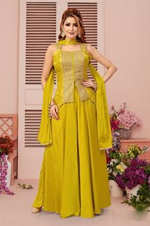 Picture of  Lovely Designer Palazzo Suit for Haldi, Sangeet, and Parties