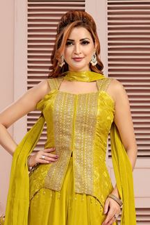 Picture of  Lovely Designer Palazzo Suit for Haldi, Sangeet, and Parties