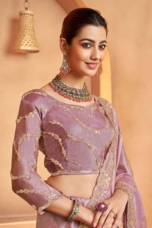 Picture of  Royal Tissue Silk Designer Saree for Engagement, Sangeet, and Parties