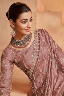 Picture of  Attractive Tissue Silk Designer Saree for Engagement, Sangeet, and Parties
