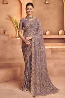 Picture of  Artistic Tissue Silk Designer Saree for Engagement, Sangeet, and Parties