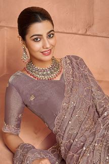 Picture of  Artistic Tissue Silk Designer Saree for Engagement, Sangeet, and Parties