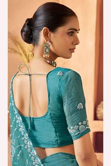 Picture of  Heavenly Tissue Silk Designer Saree for Engagement, Sangeet, and Parties