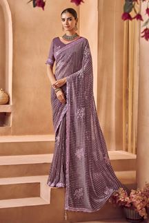 Picture of  Impressive Tissue Silk Designer Saree for Engagement, Sangeet, and Parties