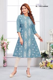 Picture of  Spectacular Denim Designer Kurti for Festivals, Sangeet, and Parties