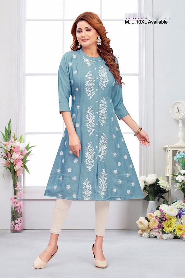 Picture of  Spectacular Denim Designer Kurti for Festivals, Sangeet, and Parties