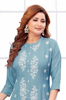Picture of  Spectacular Denim Designer Kurti for Festivals, Sangeet, and Parties