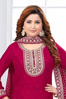 Picture of  Alluring Designer Straight Cut Suit for Festivals, Sangeet, and Parties