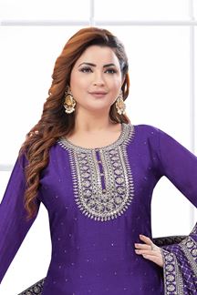 Picture of  Exquisite Designer Straight Cut Suit for Festivals, Sangeet, and Parties